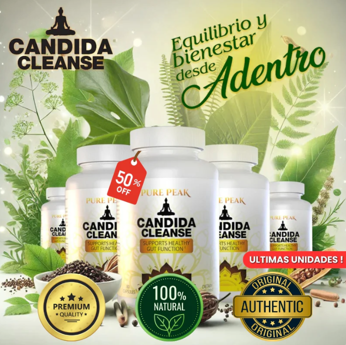 Cápsulas Candida Cleanse - Naturalmente libre de hongo
